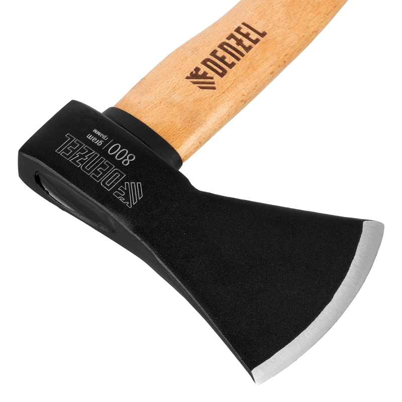 Топор, 800 г, кованый, буковое топорище Denzel (21633)