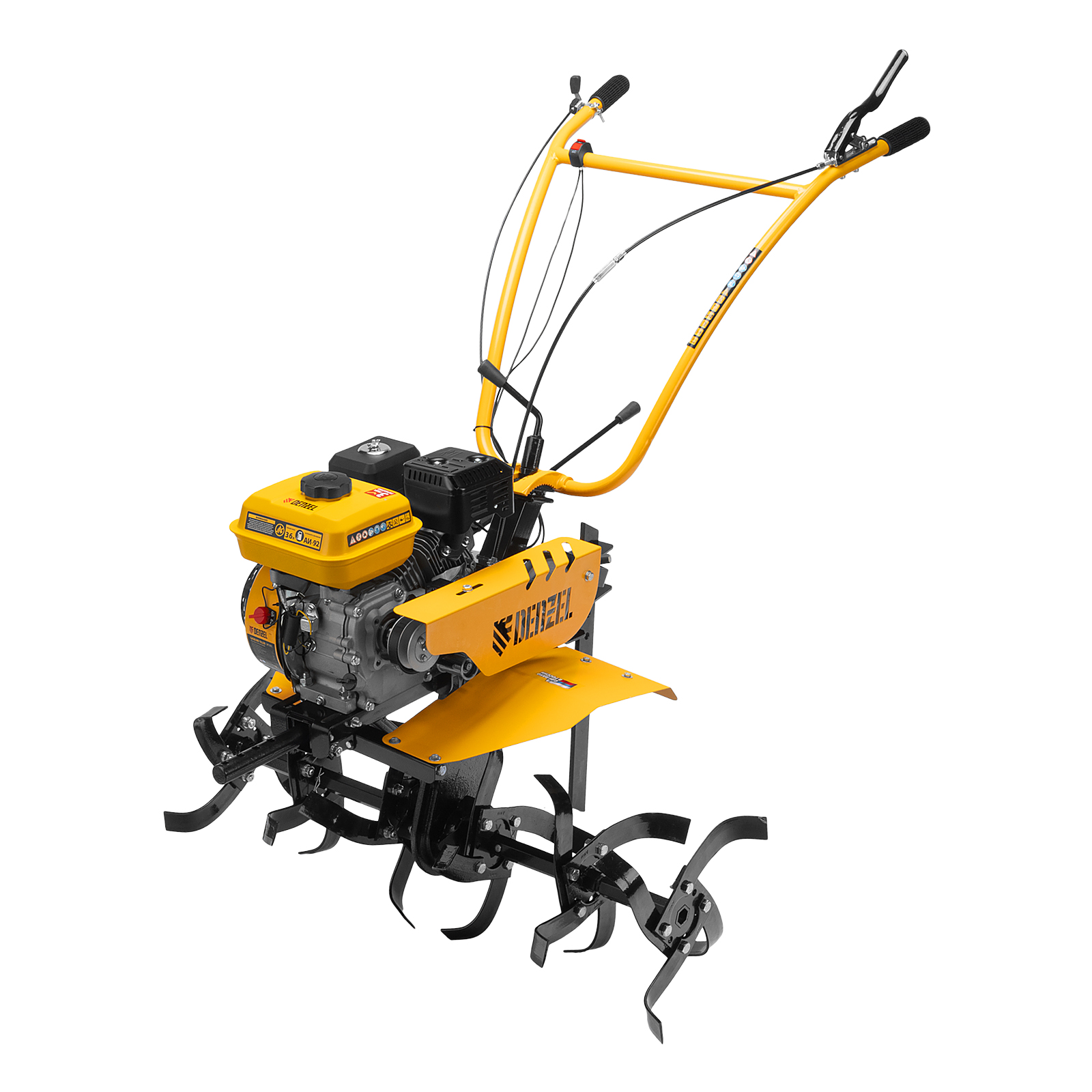 Мотоблок DPT-370S, 7 л.с., ремен.сцеп, фрез 3х4, ШОМ, передачи 3В/1Н Denzel (56443)