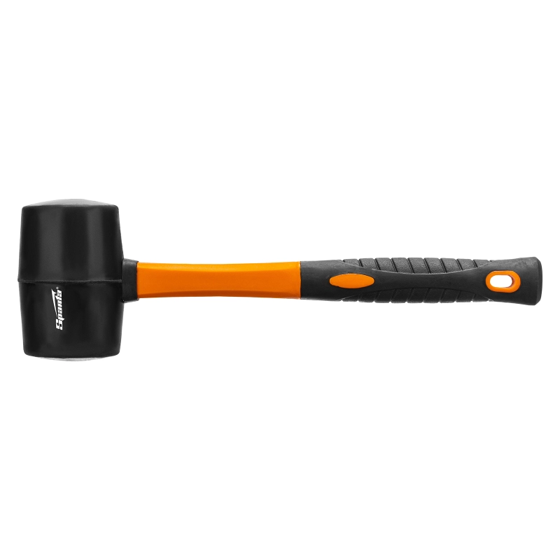 Киянка резиновая, 450 г, черная резина, фибергласовая рукоятка Sparta (11126)