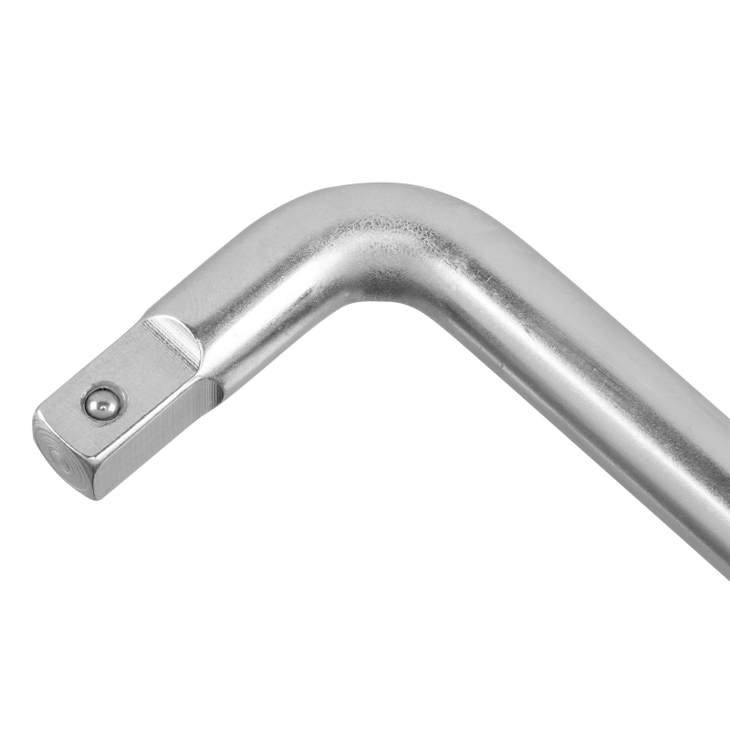 Вороток Г-образный, 200*50 мм, квадрат 3/8", CrV, матовый хром Denzel (14062)