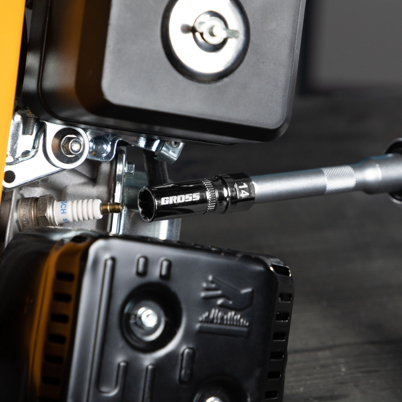 Головка торцевая свечная, магнитная, двенадцатигранная, 14 мм, под квадрат 1/2 Gross (13187)