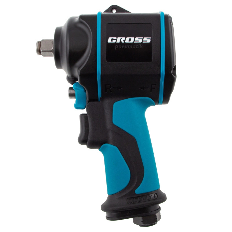 Гайковерт пневматический ударный G985K2, 1/2, 610Нм 9000 об/мин, с набором 17 предметов Gross (57445)