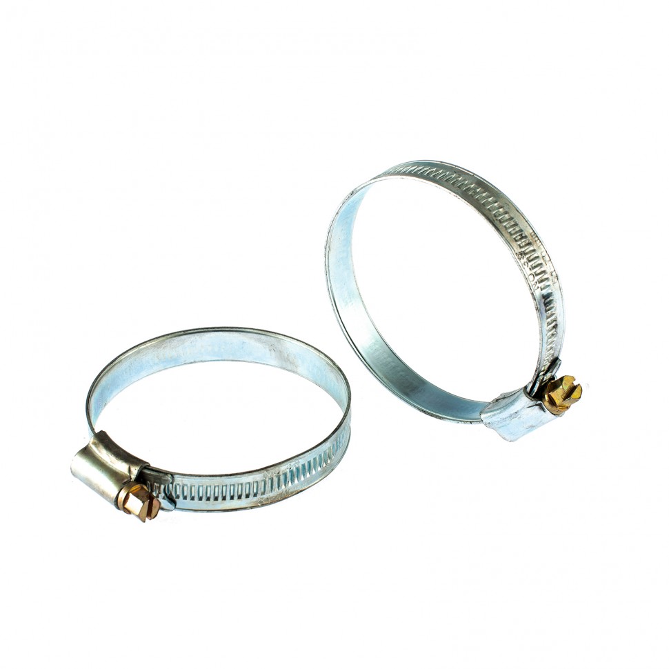 Хомуты металлические, червячные 51-70 мм, ширина 12 мм, английский тип, W1, 2 шт Сибртех (47671)