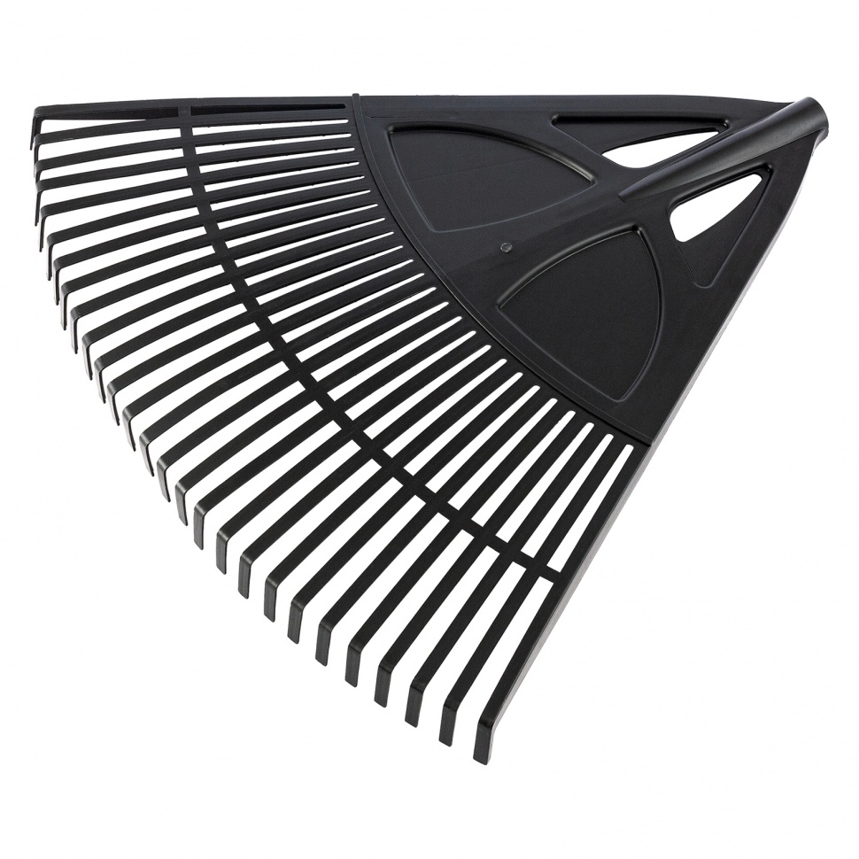 Грабли веерные пластиковые, 620 мм, 27 плоских зубьев, без черенка, Сибртех (61715)