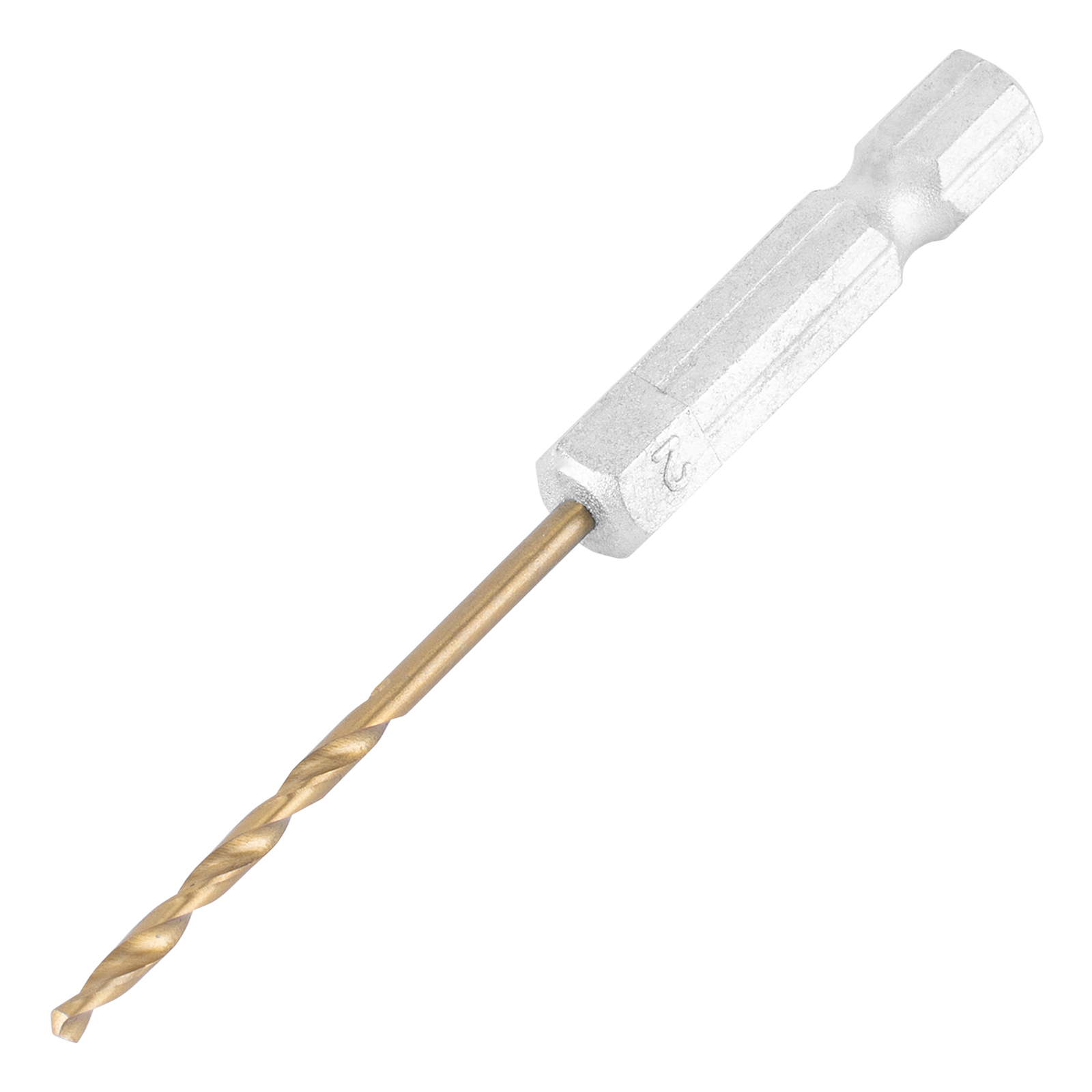 Сверло по металлу, 2 мм, HSS, нитридтитановое покрытие, шестигранный хвостовик Matrix (717202)