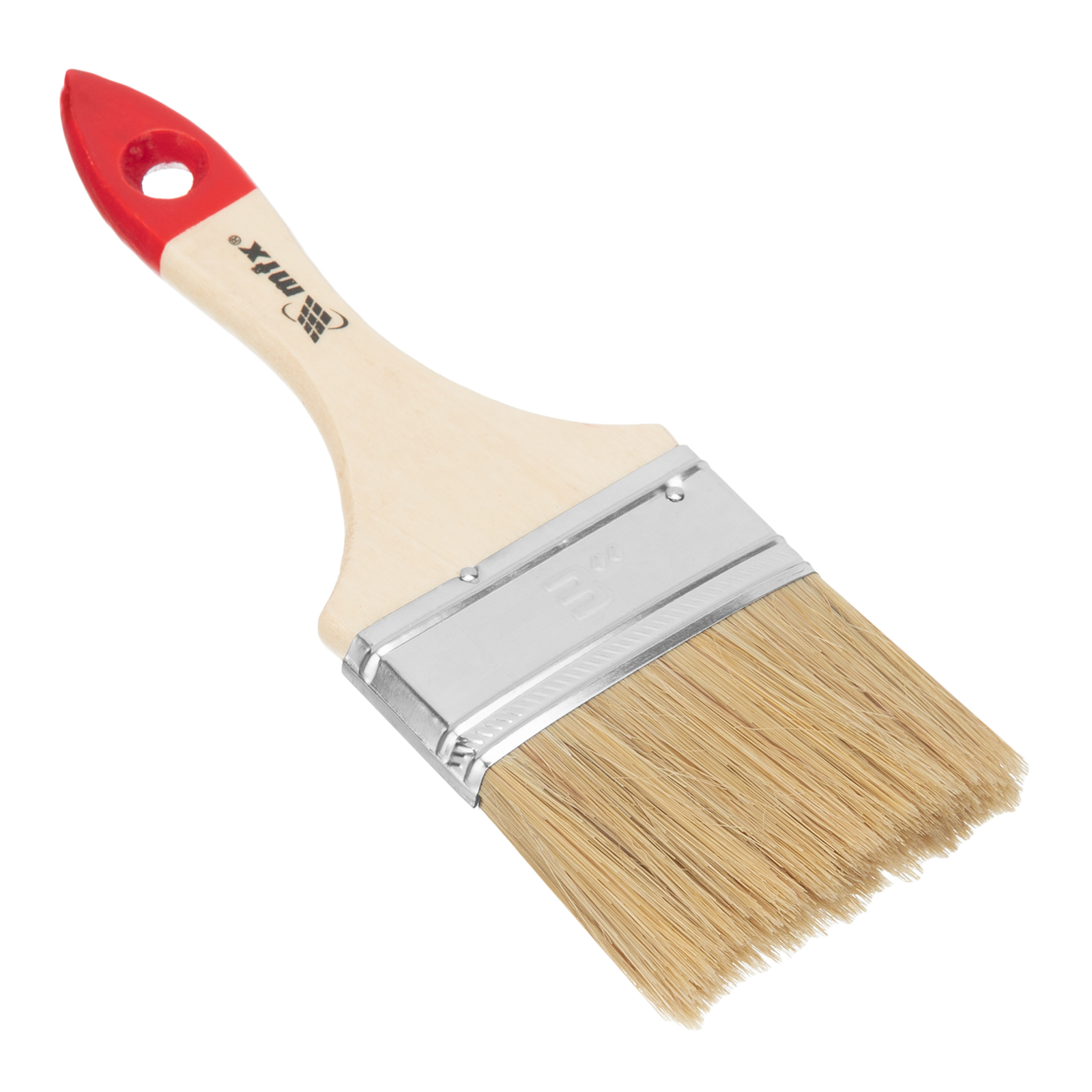 Кисть плоская "Стандарт" 3" (75 мм) натуральная щетина, деревянная ручка MTX (82540)