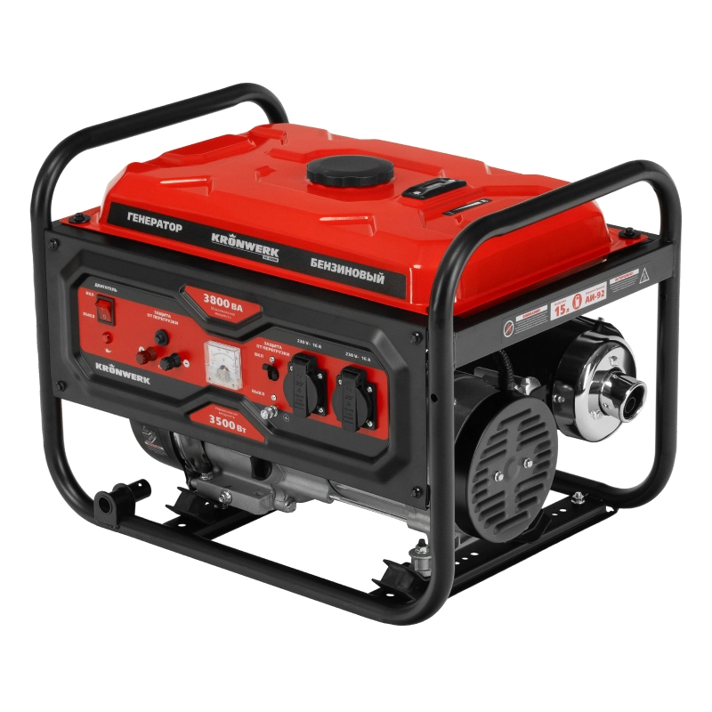 Генератор бензиновый LK-3800R, 3,8 кВт, 230В, ручной стартер Kronwerk (94522)