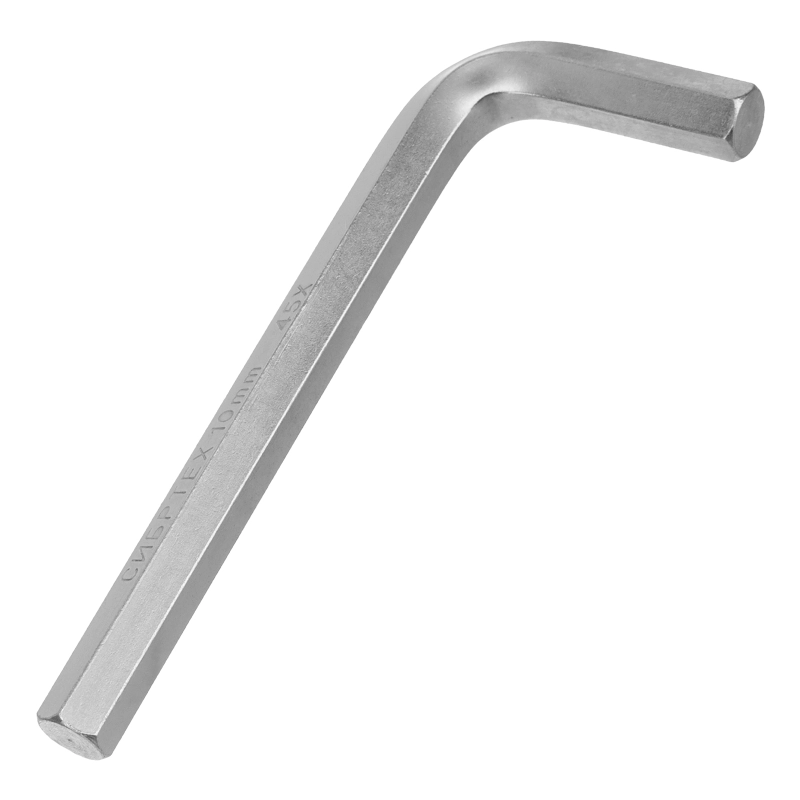 Набор ключей имбусовых HEX, 1.5-10 мм, 45x, закаленные, 9 шт, короткие, никель Сибртех (12317)