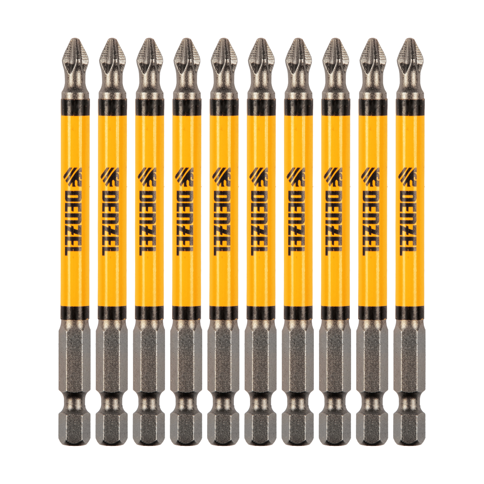 Бита PH2х90, сталь S2, цилиндр., 10 шт. Е 6,3 Denzel (11644)