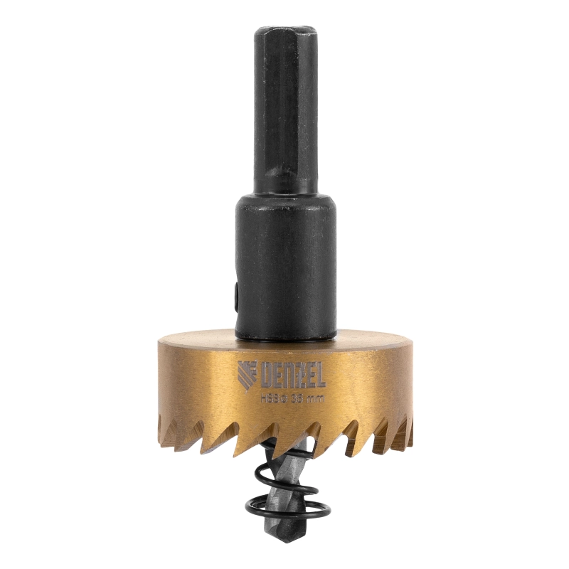 Коронка по металлу HSS, 35 мм, нитридтитановое покрытие Denzel (724110)