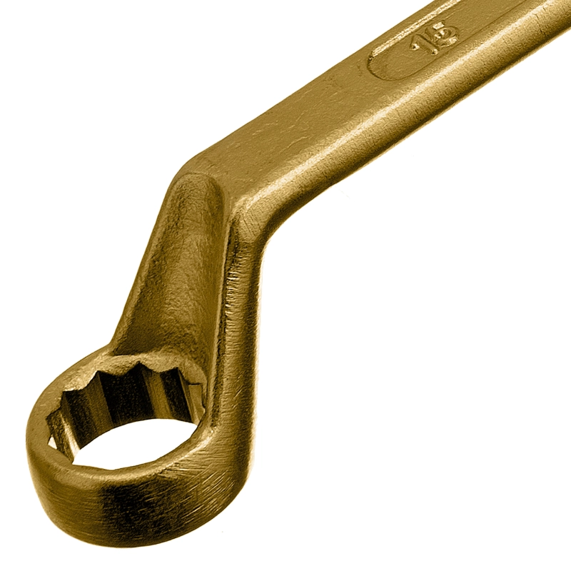 Ключ накидной, 14 х 15 мм, желтый цинк Сибртех (14624)