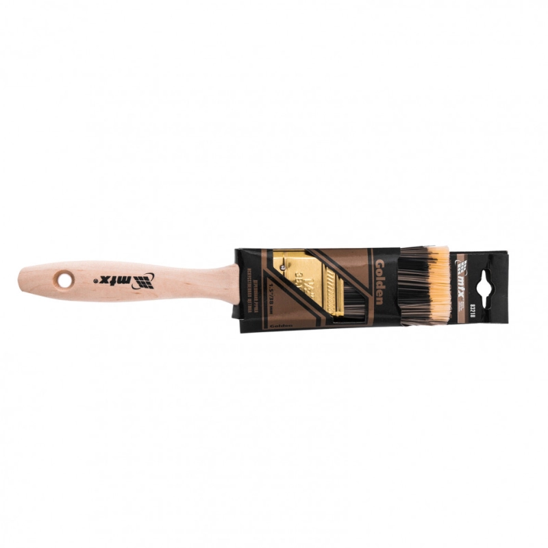 Кисть плоская Golden 1.5", искусственная щетина, деревянная ручка MTX (83218)