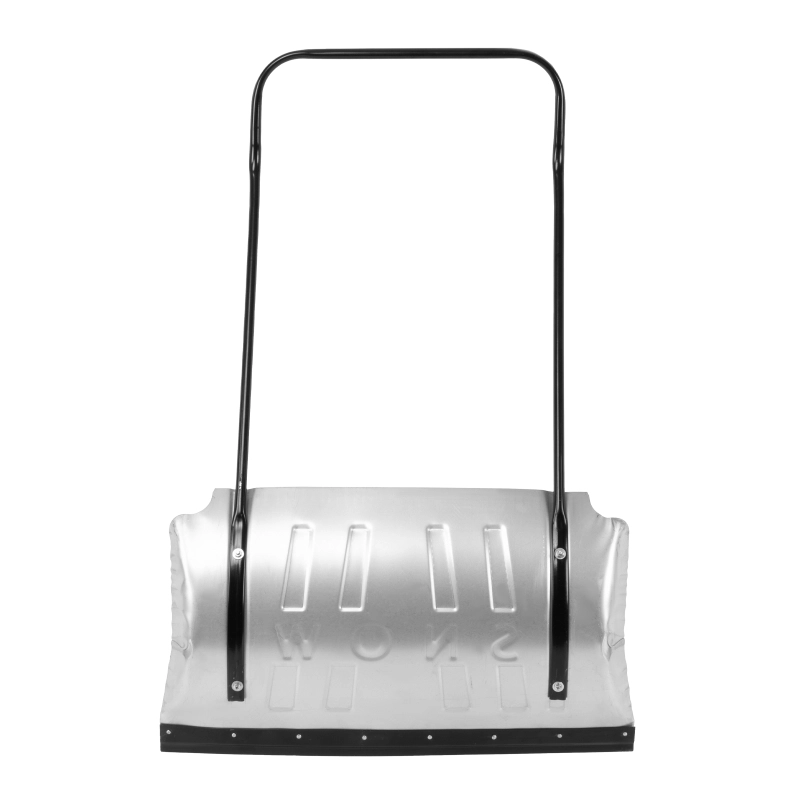 Движок для уборки снега оцинкованный, 750х420х1120 мм, усиленный, стальная рукоятка, Сибртех (61497)