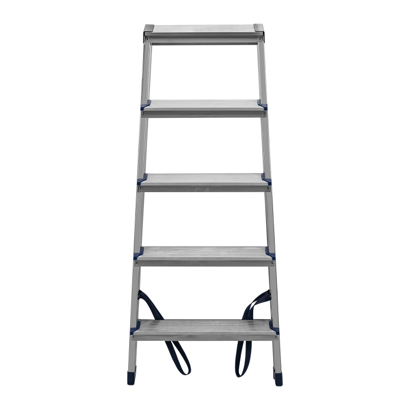 Стремянка двусторонняя 5 ступеней, алюминиевая, Сибртех (97925)