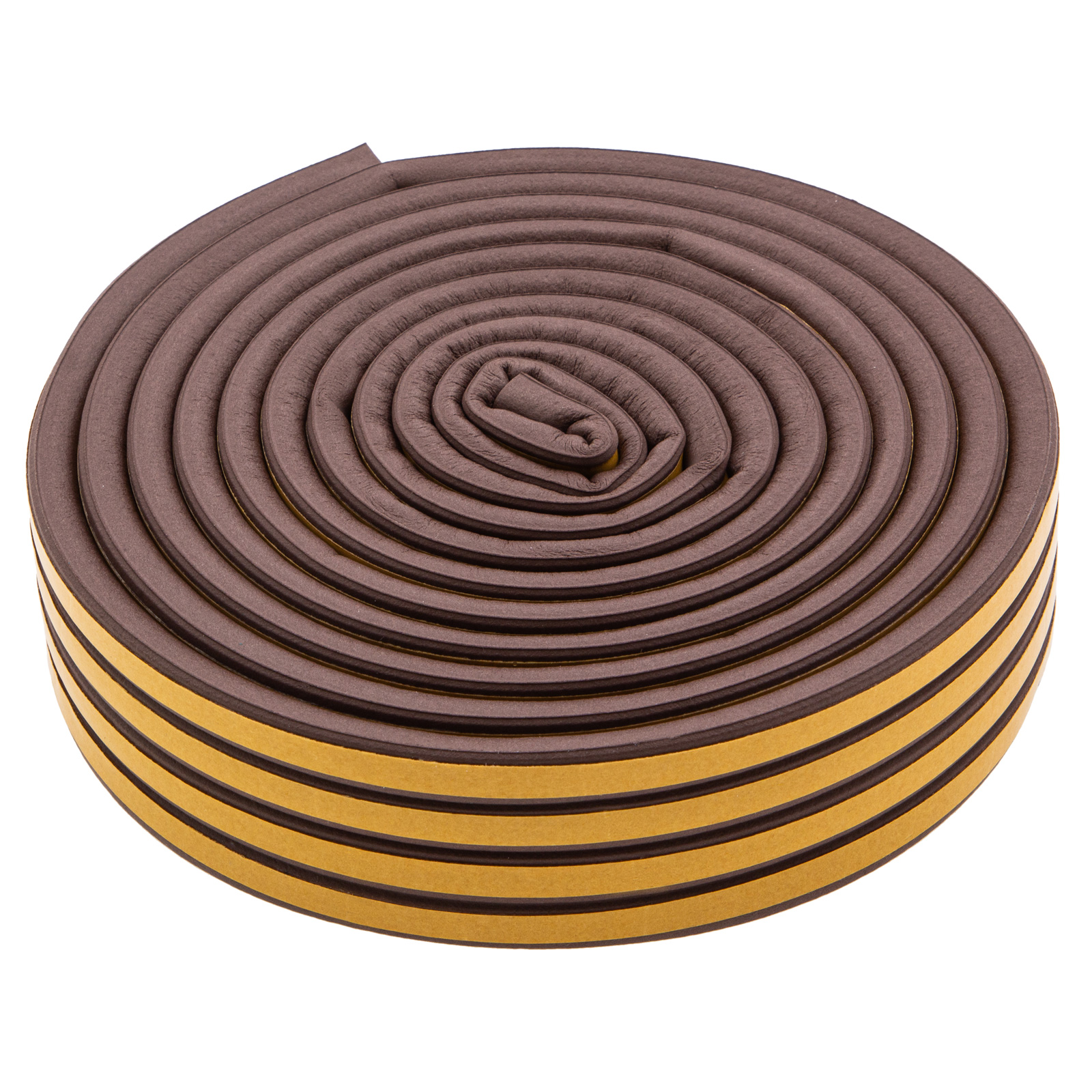 Уплотнитель резиновый, 12 м, профиль "D", коричневый Сибртех (88910)