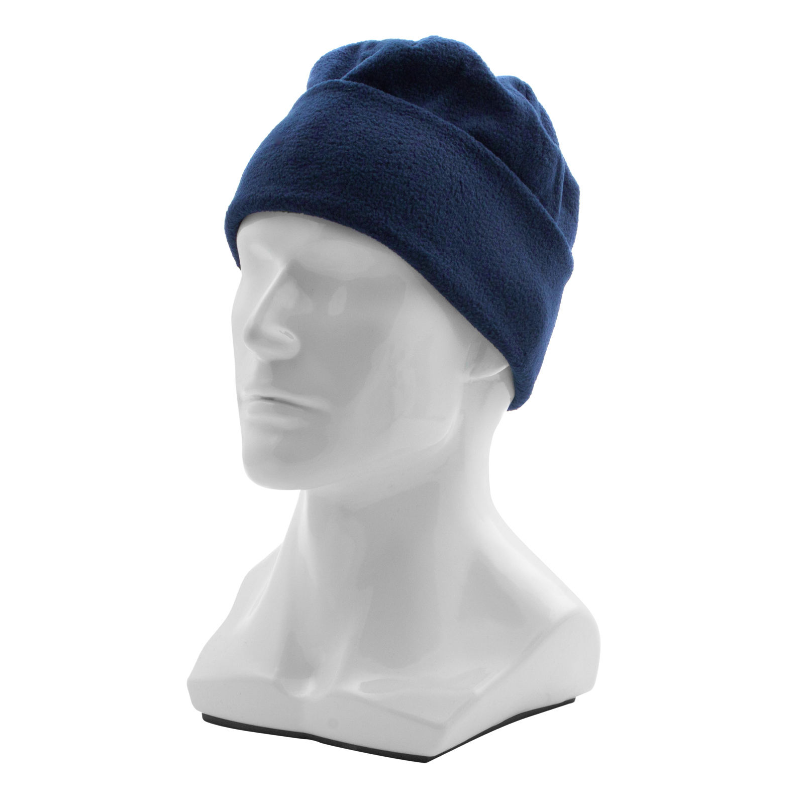 Шапка с отворотом из флиса для взрослых, размер 58-59, синяя Сибртех (68833)
