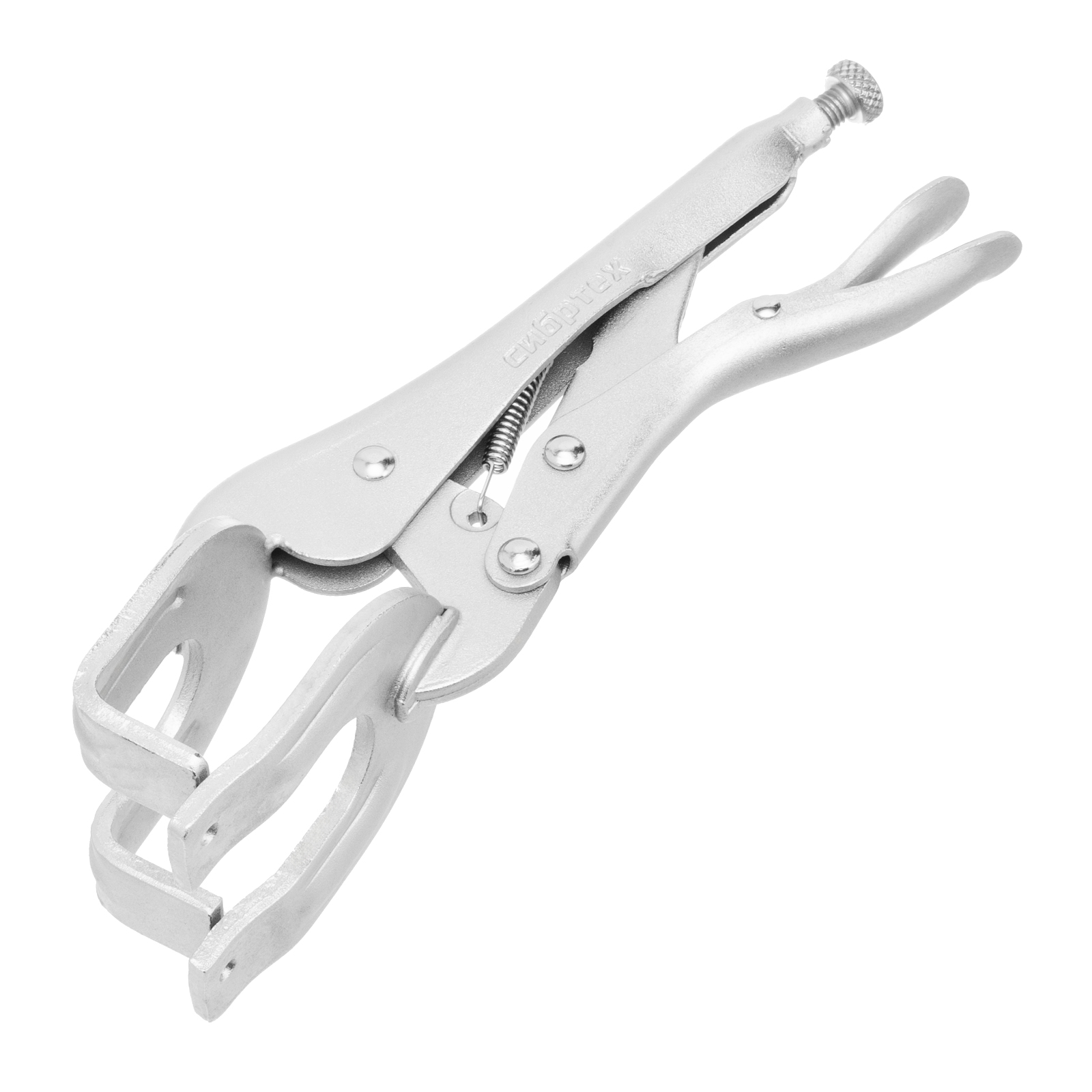 Зажим ручной, двойной, точечная фиксация, 225 мм Сибртех (18429)