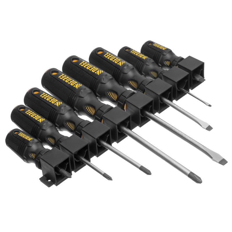 Набор отверток, 8 пр., CrV, трехкомпонентная рукоятка Denzel (12213)