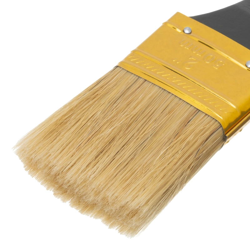 Кисть плоская "Профи" 2", натуральная щетина, деревянная ручка MTX (83152)