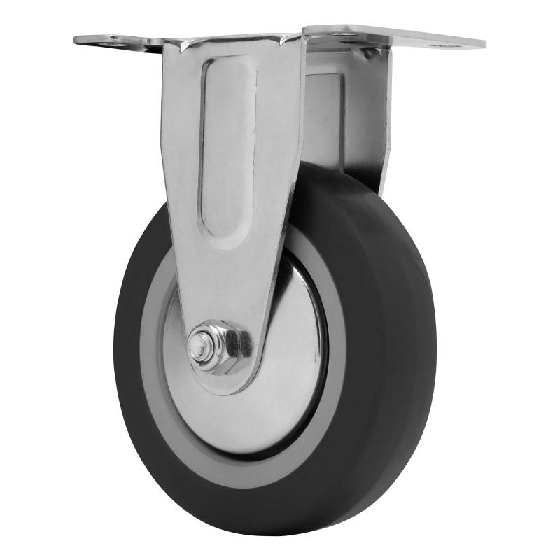 Колесо неповоротное D 100 мм, крепление  платформенное Сибртех (68709)