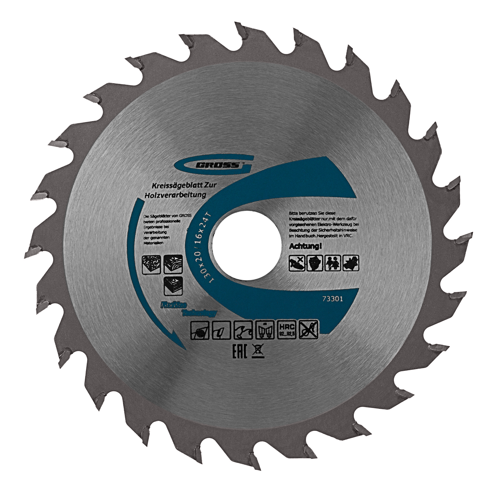Пильный диск по дереву 130 x 20/16 x 24Т Gross (73301)
