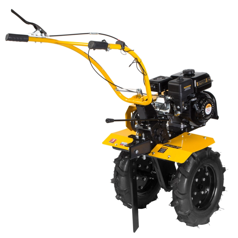 Мотоблок DPT-470, 7 л.с, ременное сцепление, ширина 85 см, глубина 35 см, фрез 3 х 4, ШОМ, передачи 3В/1Н Denzel (56405)