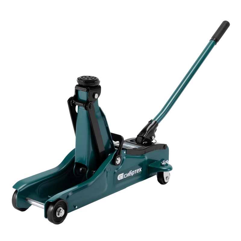 Домкрат гидравлический подкатной, 2 т, 85-330 мм, низкий подхват, в пласт. кейсе Сибртех (50831)