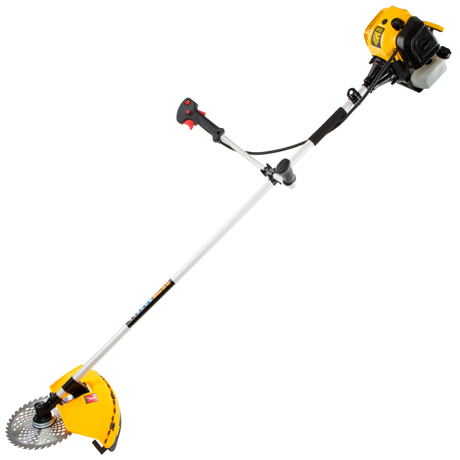 Триммер бензиновый DT 33, 33 см3, 1.8 л. с, неразъемная штанга, состоит из 2 частей Denzel (96222)