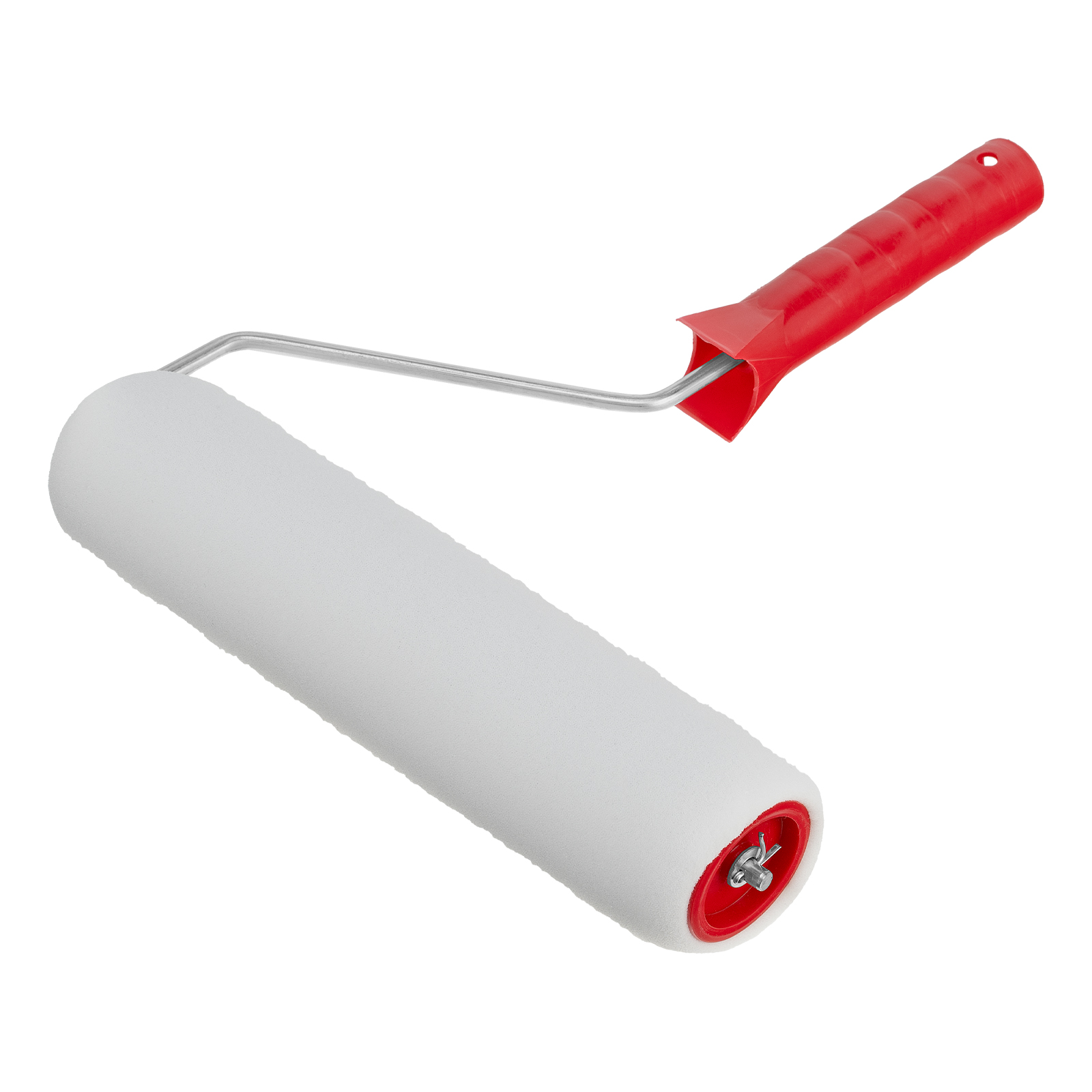 Валик "Поролон", в сборе, 250 мм, D 48 мм, D ручки 6 мм, крепление шплинтом Сибртех (80144)