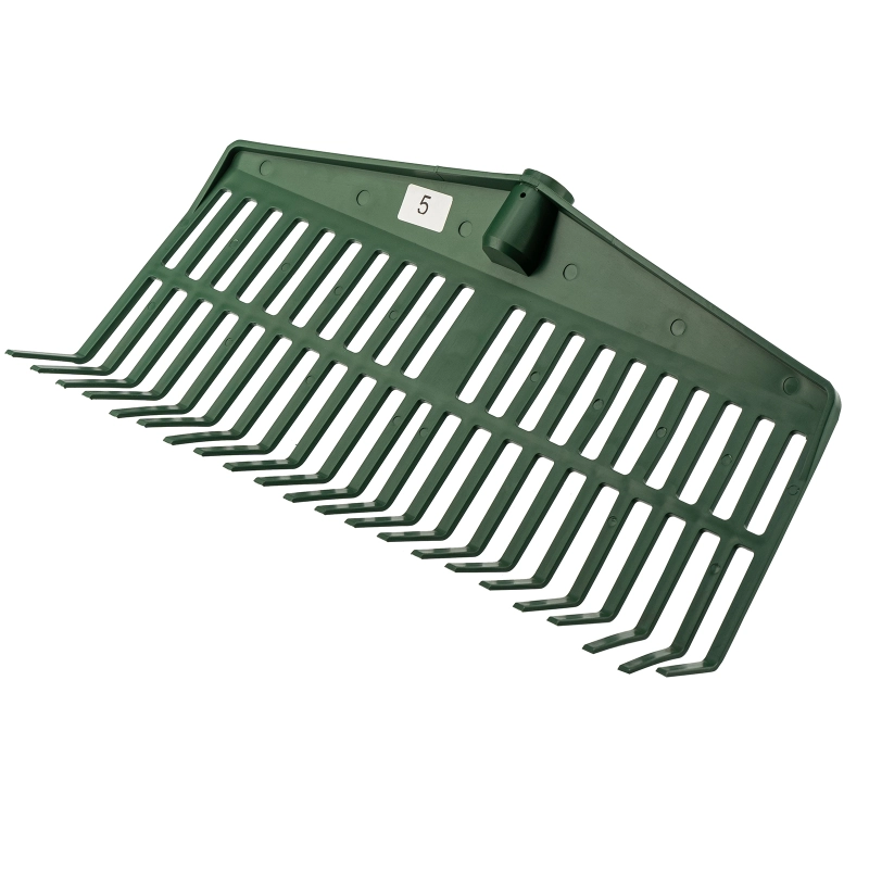 Грабли веерные пластиковые, 420 мм, 22 плоских зуба, без черенка, Сибртех (617055)