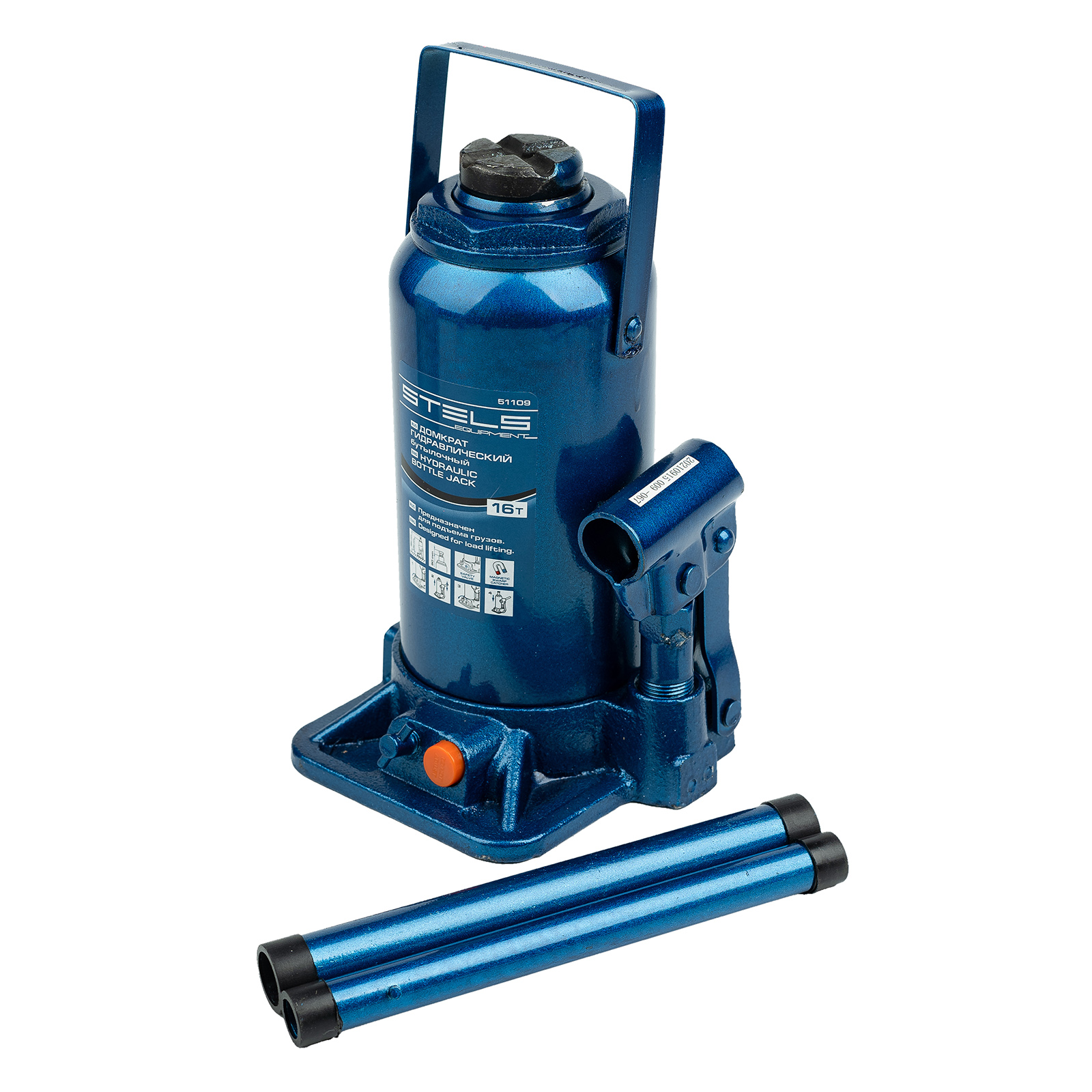 Домкрат гидравлический бутылочный, 16 т, H подъема 230-460 мм Stels (51109)