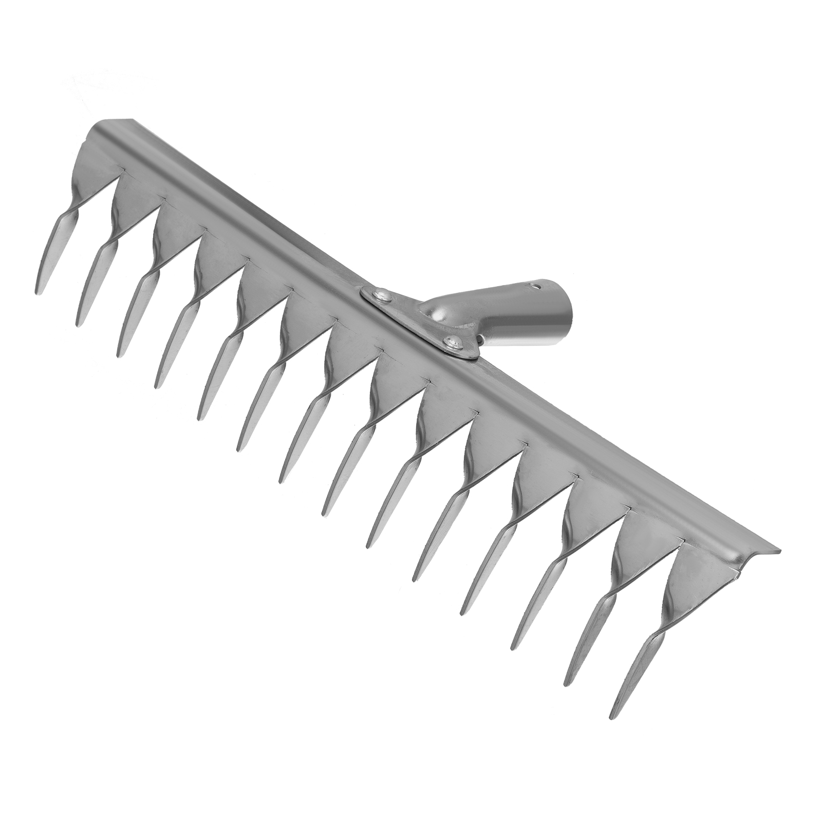 Грабли, нержавеющая сталь, 340 мм, 14 витых зубьев, без черенка, Сибртех (61759)