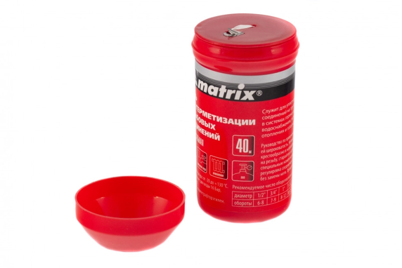 Нить для герметизации резьбовых соединений, универсальная, 80 м Matrix (88893)