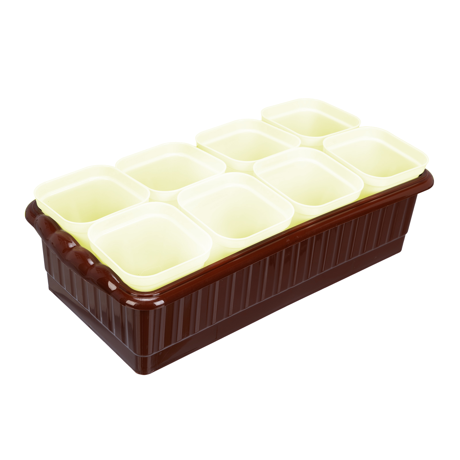 Набор для рассады, поддон 322х166х82 мм, 8 горшочков по 250 мл с выдвижным дном Palisad (643448)