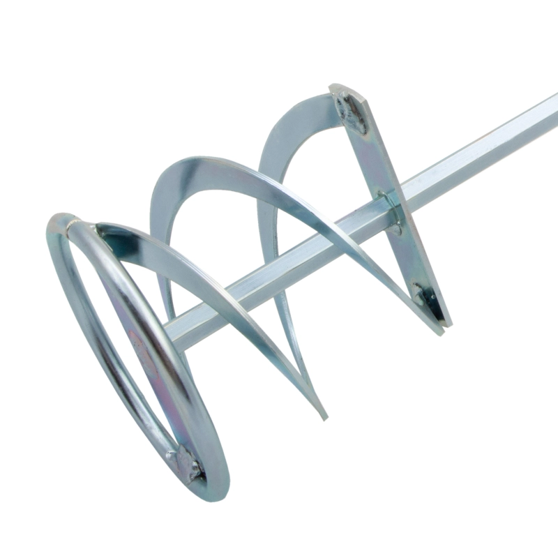 Миксер для красок и штукатурных смесей, 80 х 400 мм, оцинкованный, шестигранный хвостовик 8 мм Denzel (848447)