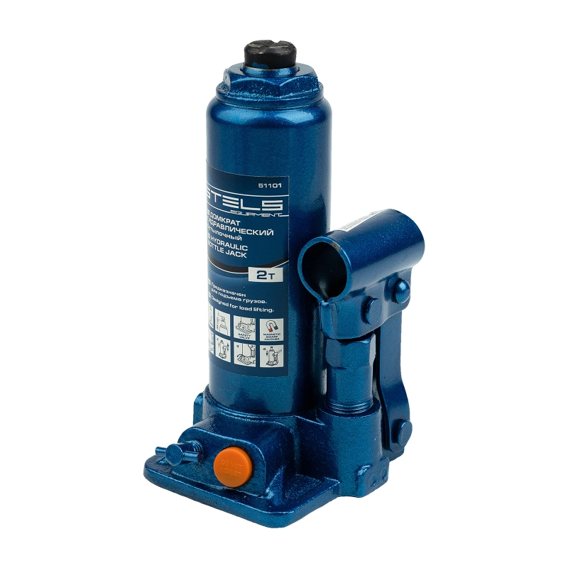 Домкрат гидравлический бутылочный, 2 т, H подъема 181-345 мм Stels (51101)