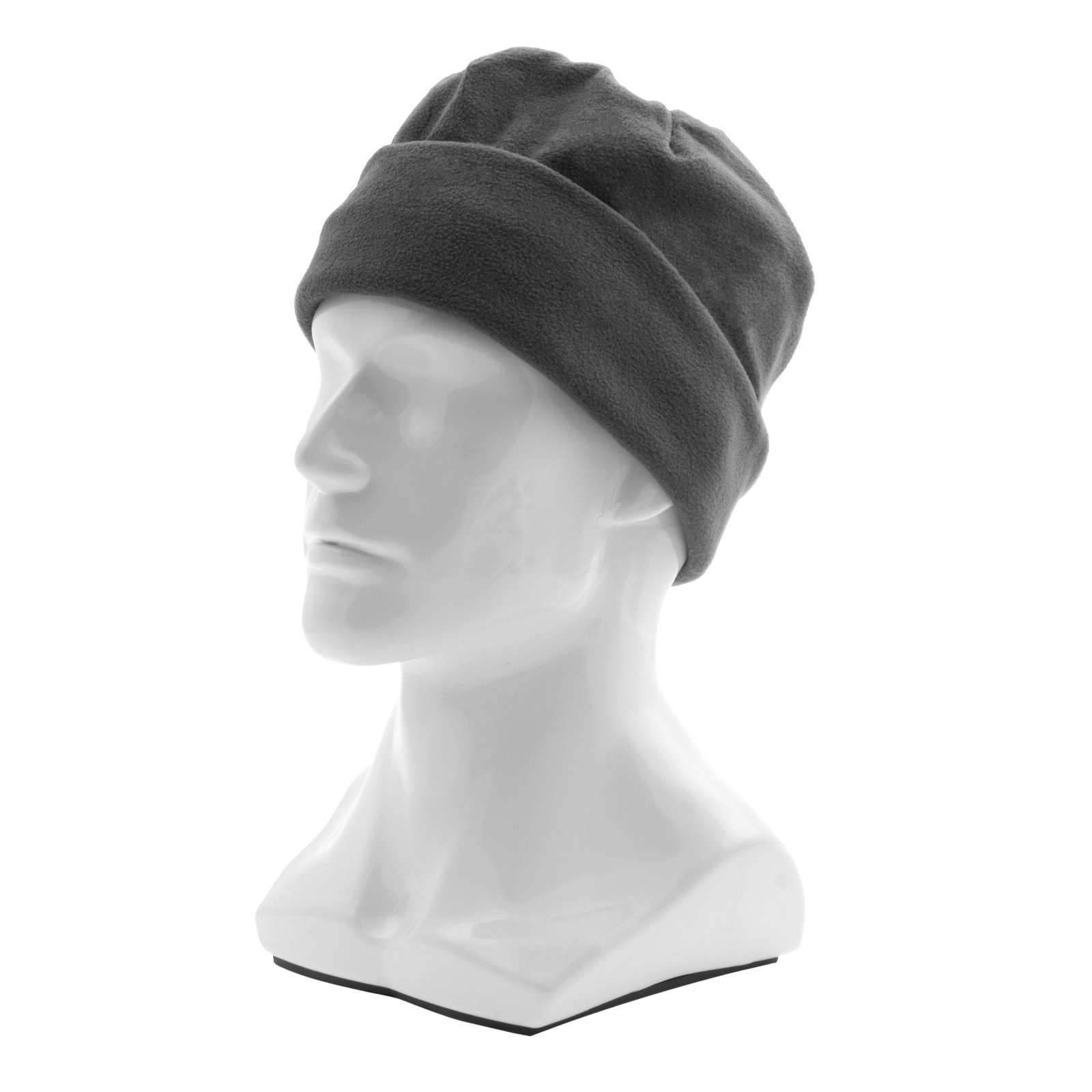Шапка с отворотом из флиса для взрослых, размер 58-59, серая Сибртех (68834)