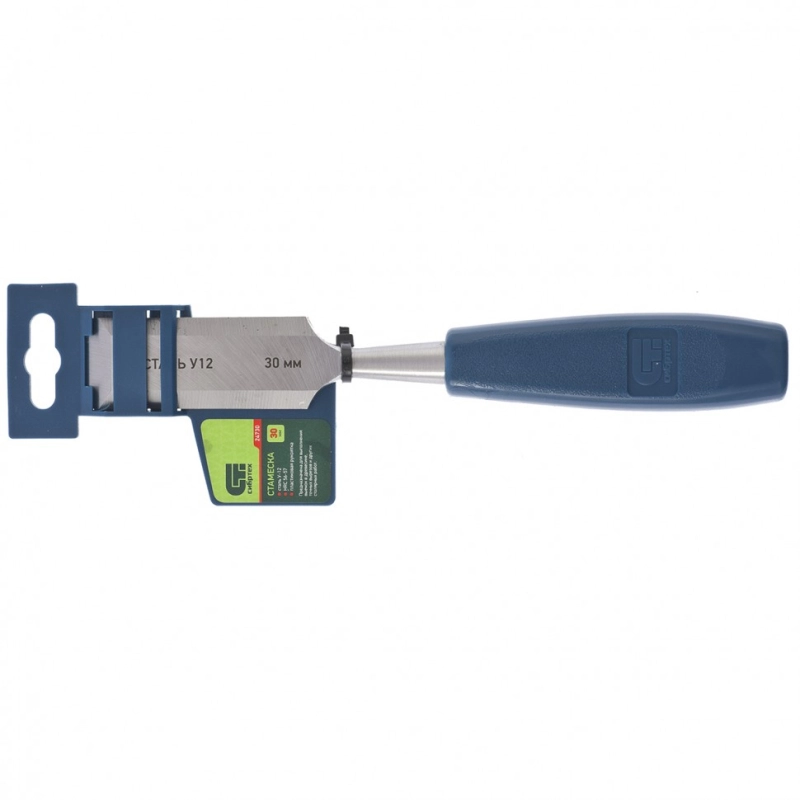 Стамеска, 30 мм, пластиковая рукоятка Сибртех (24730)