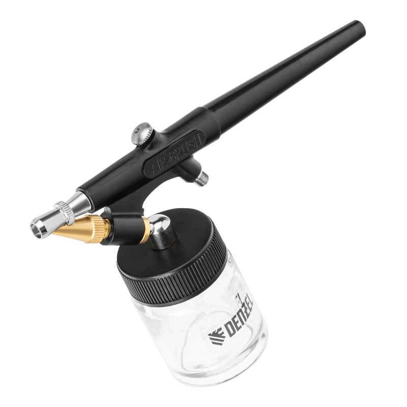 Аэрограф с нижним бачком AB2, 0,8 мм, 22 мл, 11 л/мин Denzel (57311)