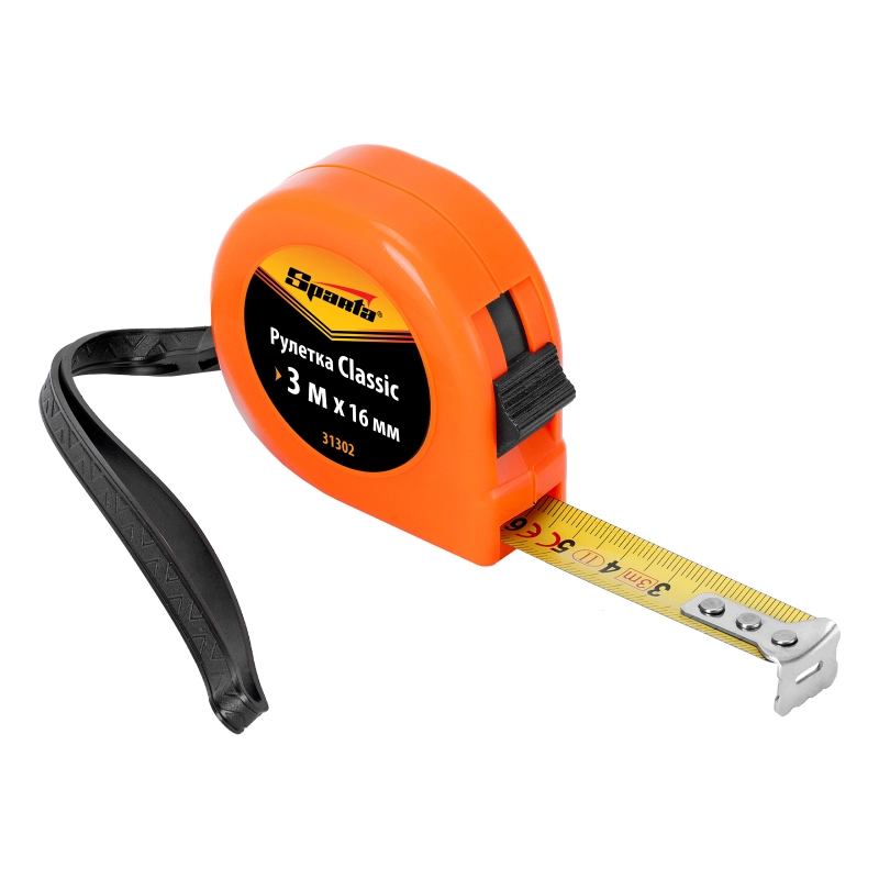 Рулетка Classic,3 м х 16 мм,пластиковый корпус Sparta (31302)