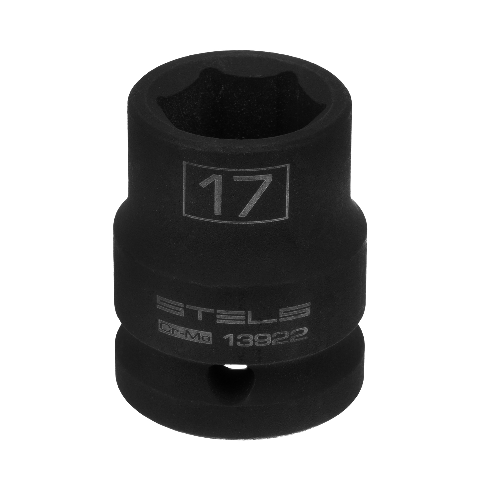 Головка ударная шестигранная, 17 мм, 1/2, CrMo Stels (13922)