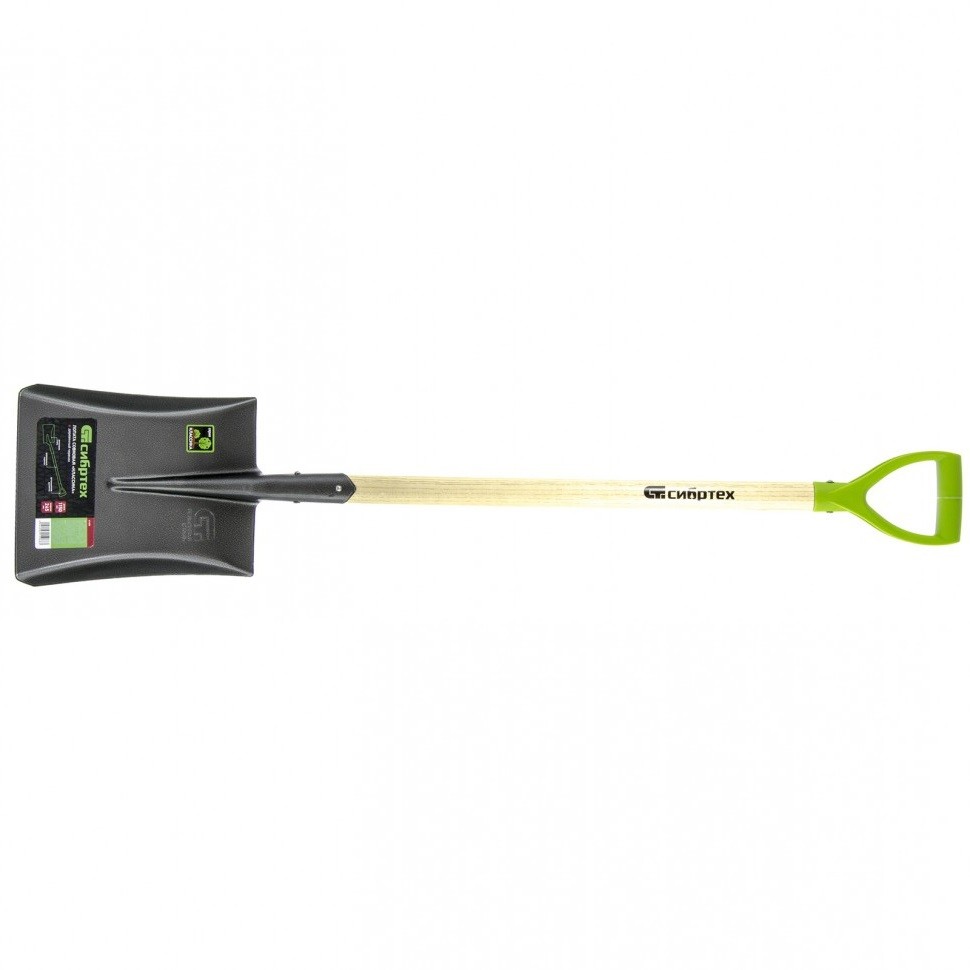 Лопата совковая, 250х295х1150 мм, деревянный лакированный черенок, Сибртех (61480)