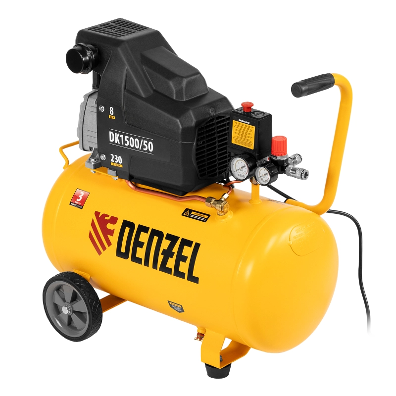 Компрессор воздушный DK1500/50, Х-PRO 1.5 кВт, 230 л/мин, 50 л Denzel (58064)