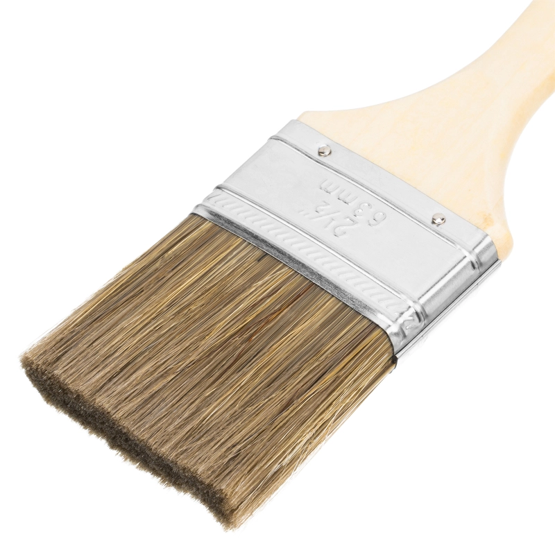 Кисть плоская "Евро" 2.5", смешанная щетина, деревянная ручка MTX (83080)