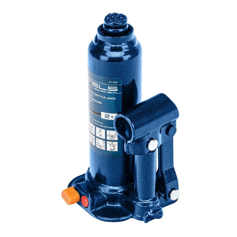 Домкрат гидравлический бутылочный, 2 т, h подъема 178-338 мм Stels (51160)