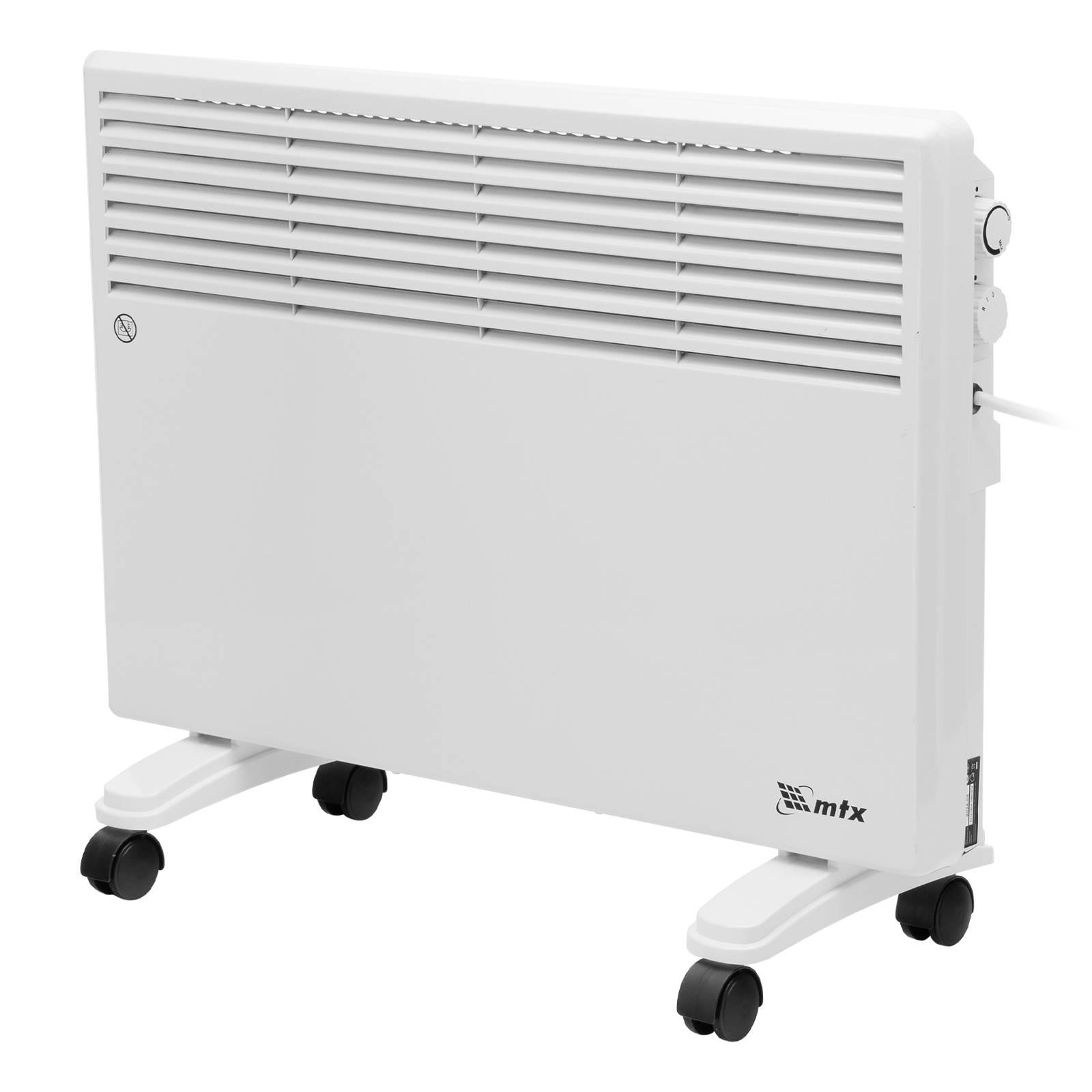 Конвектор электрический CH-1500, 1500 Вт, X-образный нагреватель, термостат, колеса  MTX (98106)