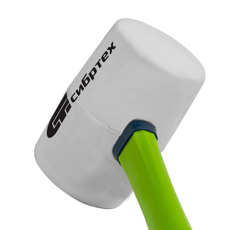 Киянка резиновая, 680 г, белая резина, фибергласовая рукоятка Сибртех (11168)