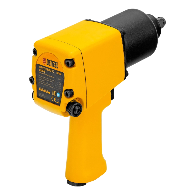 Ударный пневмогайковерт IW860, 1/2", 7000 об/мин, 868 Нм Denzel (57472)