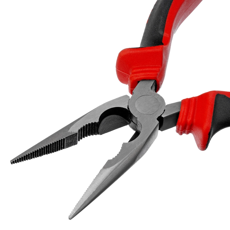 Длинногубцы прямые, 160 мм, хром-ванадий, двухкомпонентные рукоятки Matrix (17309)