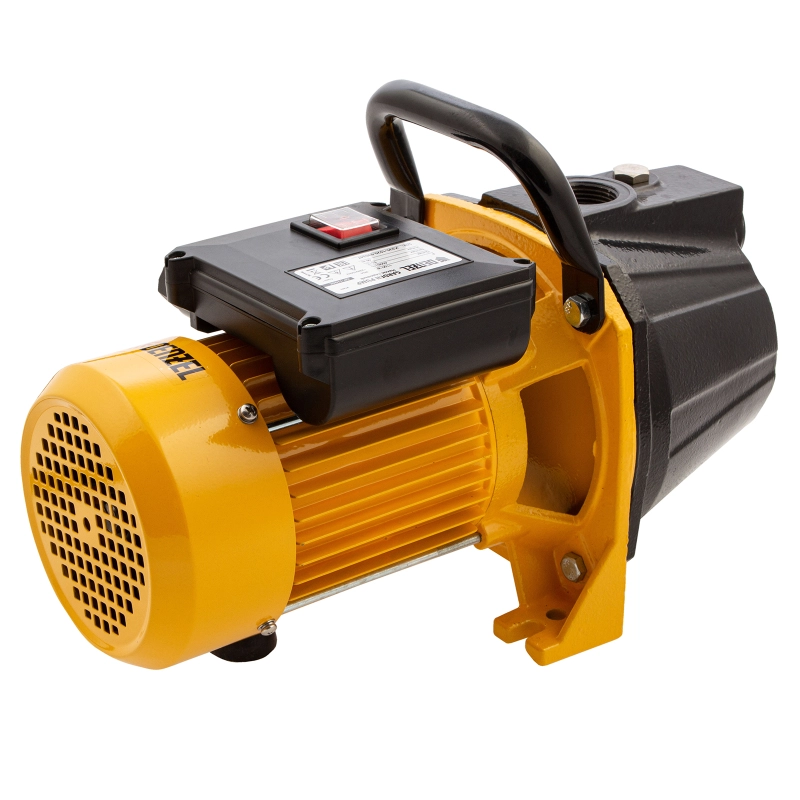 Садовый поверхностный насос GP1100C, 1100 Вт, 4500 л/ч, подъем 46 м, чугун Denzel (97203)